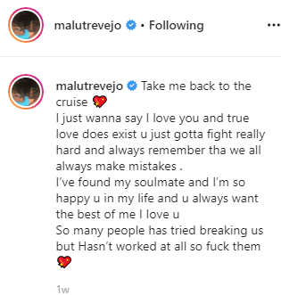 Malu Trevejo Message For Boyfriend